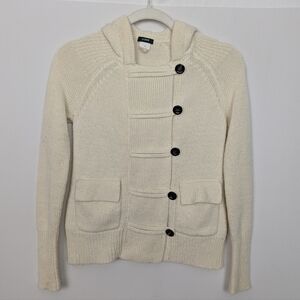 J Crew XS Gilmore Girls Fine Alpaca Merino Wool Button Zipper Sweater Cardigan